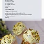 Pinterest image for Pistachio Ice Cream Recipe.