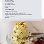 Pinterest image for Pistachio Ice Cream Recipe.