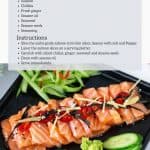 Pinterest image for salmon sashimi Raw fish.