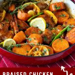 Pinterest image for Braised Chicken with Sweet Potato.
