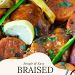 Pinterest image for Braised Chicken with Sweet Potato.