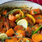 Pinterest image for Braised Chicken with Sweet Potato.
