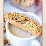 Pinterest image for Pistachio Cranberry Biscotti.