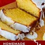 Pinterest image for Lemon Pound Cake.