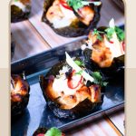 Pinterest image for baked salmon Nori Rice Muffins.