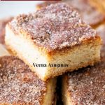Pinterest image for Churros Cinnamon Sugar Bars.
