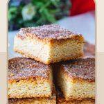 Pinterest image for Churros Cinnamon Sugar Bars.