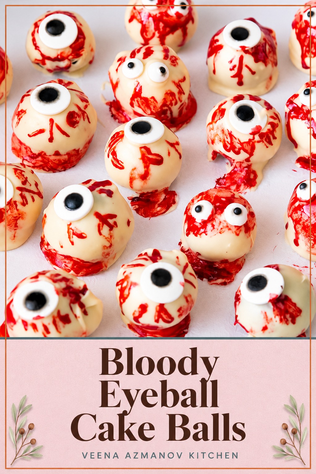 Pinterest image for Halloween Eyeball CakeBalls.