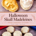 Pinterest image for Halloween Skull Madelines.