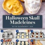 Pinterest image for Halloween Skull Madelines.