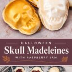 Pinterest image for Halloween Skull Madelines.