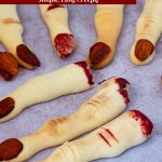 Pinterest image for Halloween Witch Finger Cookies.