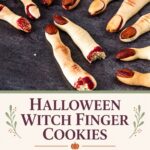 Pinterest Image for Witch Finger Cookies.