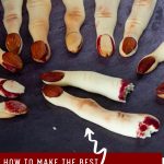 Pinterest image for Halloween Witch Finger Cookies.
