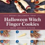 Pinterest Image for Witch Finger Cookies.