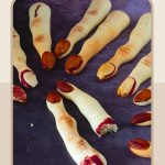 Pinterest image for Halloween Witch Finger Cookies.