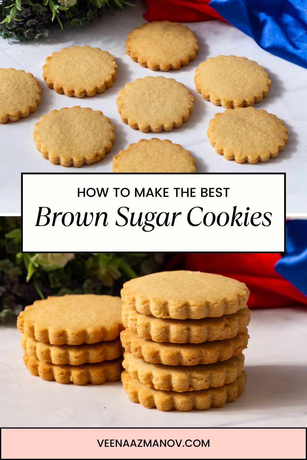 Pinterest image for Shortbread Cookies Recipe.