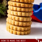 Pinterest image for Shortbread Cookies Recipe.