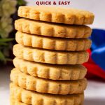 Pinterest image for Shortbread Cookies Recipe.