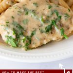 Pinterest image for Chicken in White Wine Sauce.