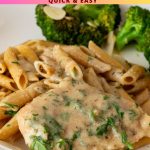 Pinterest image for Chicken in White Wine Sauce.