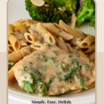 Pinterest image for Chicken in White Wine Sauce.