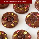 Pinterest image for Chocolate Linzer Cookies.