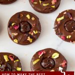 Pinterest image for Chocolate Linzer Cookies.