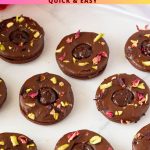 Pinterest image for Chocolate Linzer Cookies.