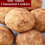 Pinterest image for making Cinnamon Sugar Amish Cookies.