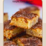 Pinterest image for Cinnamon Sugar Blondies.