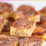 Pinterest image for Cinnamon Sugar Blondies.