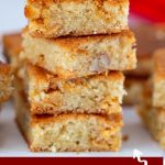 Pinterest image for Classic Blondies Recipe.