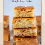 Pinterest image for Classic Blondies Recipe.