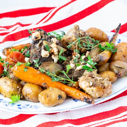 Kleftiko: Greek Slow-Cooked Leg of Lamb with Feta Cheese - Veena