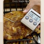 Pinterest image for perfectly cooked meat every time with a meat thermometer.