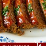 Pinterest image for homemade meatloaf.
