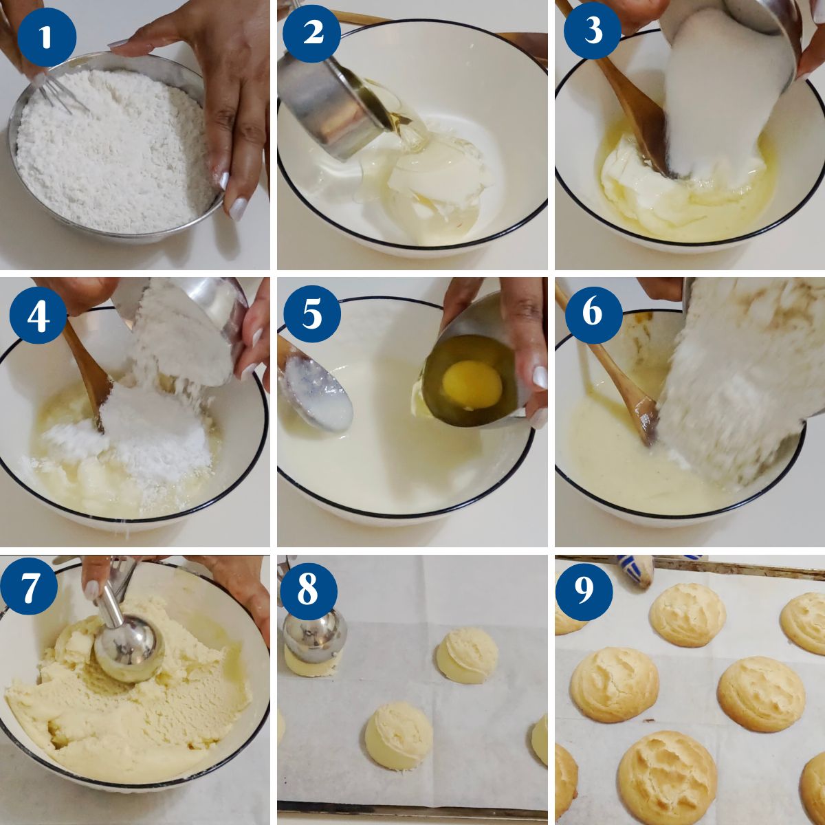 Progress pictures making the Amish Cookies.