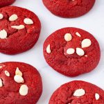 Red Velvet Sugar Cookies on the table.