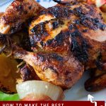 Pinterest image for roast chicken in slow cooker.