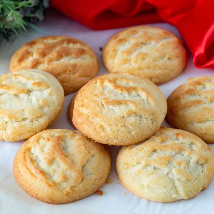 A stack of soft Amish cookies.