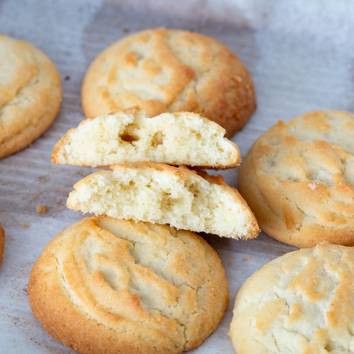 Amish cookies on the table.