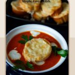 Pinterest image for soup with roasted veggies.