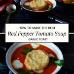 Pinterest image for soup with roasted veggies.