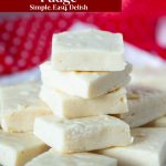 Pinterest image for white chocolate fudge.