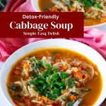 Pinterest image for Cabbage Soup.