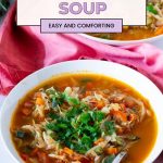 Pinterest image for Cabbage Soup.