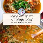 Pinterest image for Cabbage Soup.