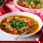 Pinterest image for Cabbage Soup.