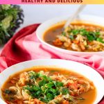 Pinterest image for Cabbage Soup.